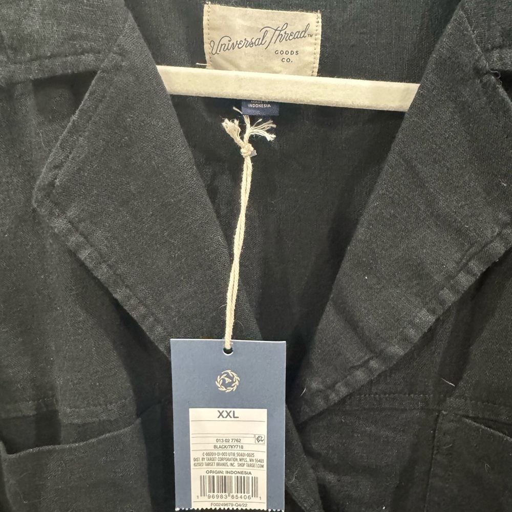 Universal Thread Black Button-Front Shirt Dress X… - image 2